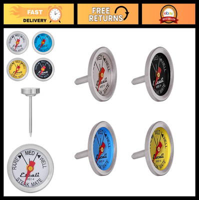 Mini Steak Thermometer Set - Easy Read Dial for Rare, Medium, Well Done, Dishwas