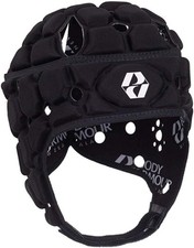 Body Armour Ventilator Rugby Headguard Scrum Cap - Junior Black