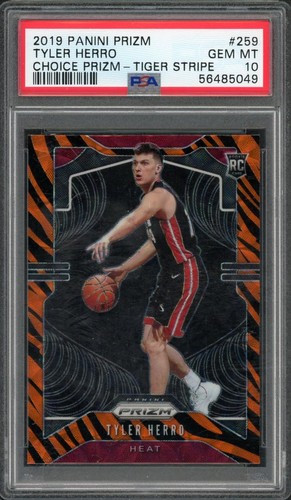Tyler Herro [Tiger Stripe Choice Prizm] #259 2019 Panini Prizm card