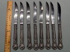 Sterling Silver Handle Gorham Chantilly 8 Knives Lot Stainless Steel Blade Knife