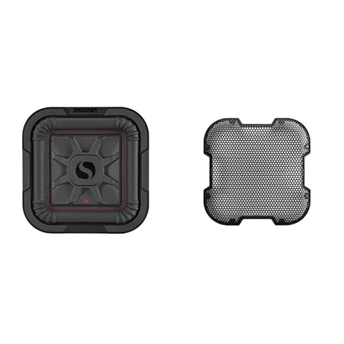 Kicker 46L7T84 L7T L7-Thin 8" Subwoofer, Dual Voice Coil, 4-Ohm & 52GL78 Gril...