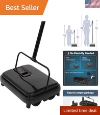 Effortless Carpet Cleaning with Mini Hand Push Sweeper - Eco-Friendly & Silent