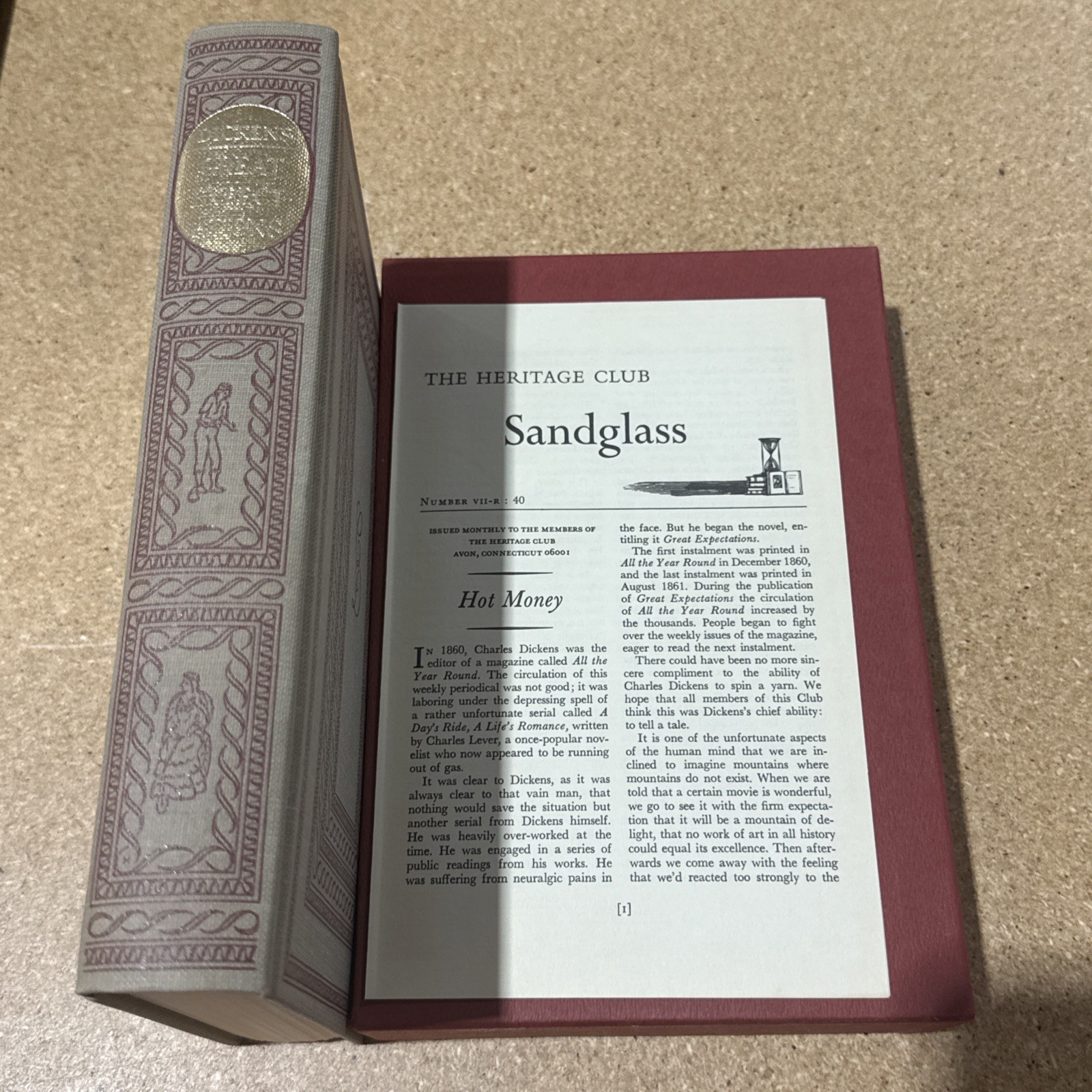 1967 Charles Dickens Great Expectations Heritage Press Hardcover Slipcase Book
