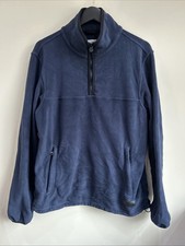 Bernard Weatherill Saville Row Men’s Fleece Blue Medium 1/4 Zip Up Pullover M