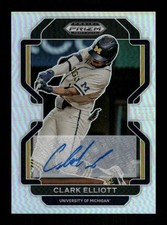 2022 Panini Prizm Draft Picks #PDP69 Clark Elliott Base Autographs Silver