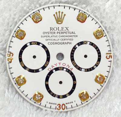 Ersatz Zifferblatt für Daytona 16523 16528 16518 Stahl Gold Diamanten AFTERMARKET