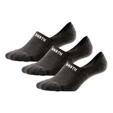 Men's Classic No Show Sock, Soft, Breathable, Nylon, Cotton, Large Black