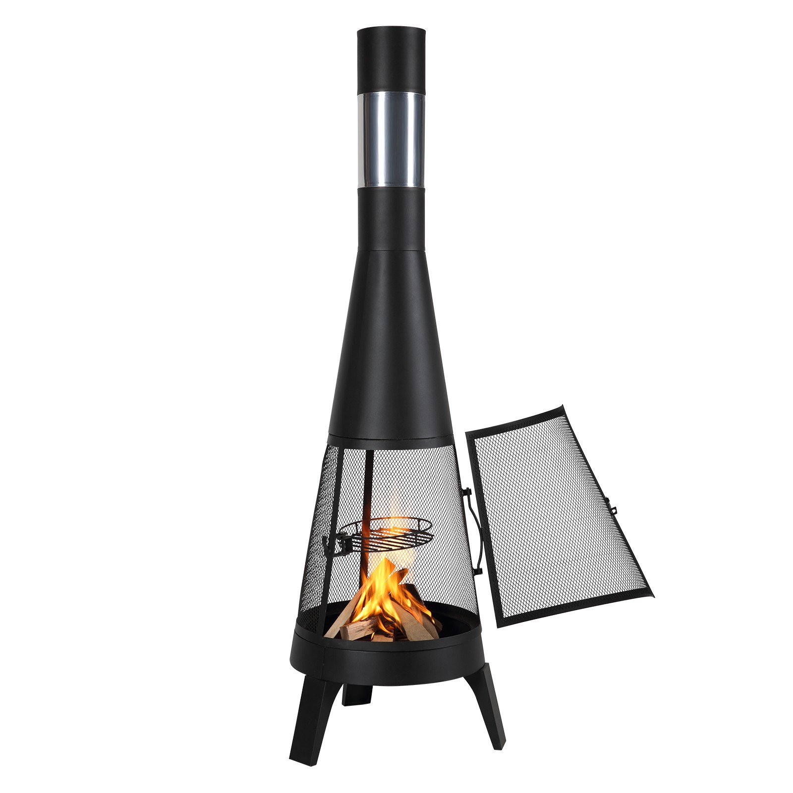 Cheminée Extérieur de Jardin Anti Fumée Poêle à Bois de Patio 508 mm