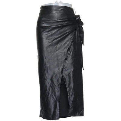 Wickelrock, Größe: 2XL, Grau/Schwarz, Polyester, Einfarbig, Damen #Rit