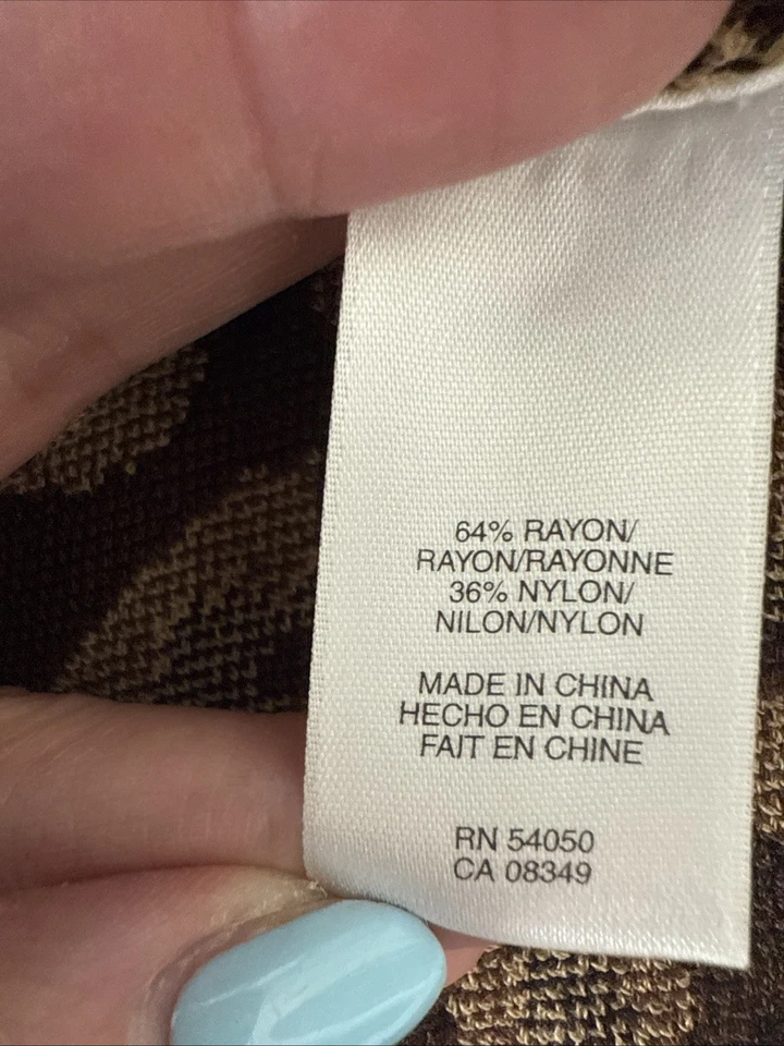 Jones New York Mujer’s 2X Boho Chic Leopardo Lujo Tejido Cremallera Completa Cárdigan Otoño Foto 4 de 4