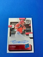 2022 Donruss Optic TJ Friedl Rated Rookie On Card Auto Cincinnati Reds #RRS-TF