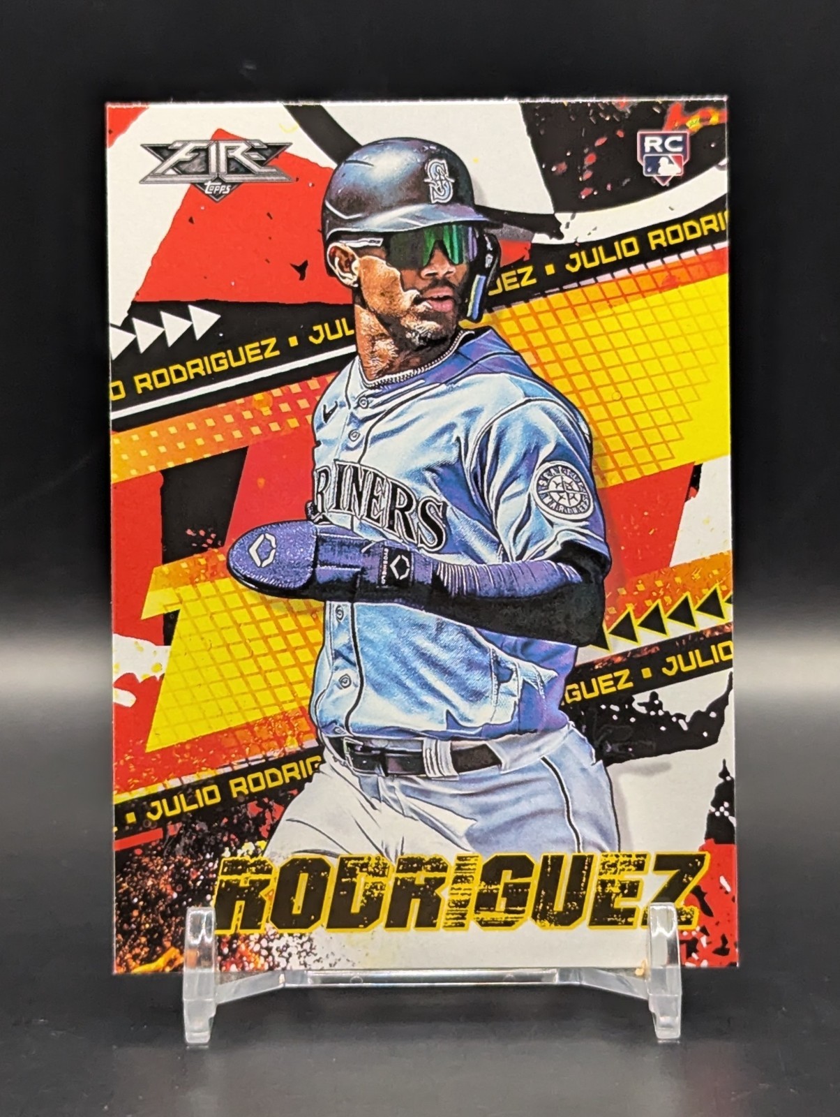 Julio Rodriguez RC 2022 Topps Fire #107 Seattle Mariners Rookie 