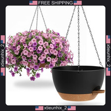 Self Watering Hanging Planters 13 Inch 2 Pack for Indoor Outdoor Plants