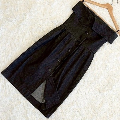 Yves Saint Laurent Rive Gauche Denim Tube Top Dress Used