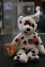 Ty Beanie Babies "Glory the Bear" Retired - Many Errors on Tag, Great Condition