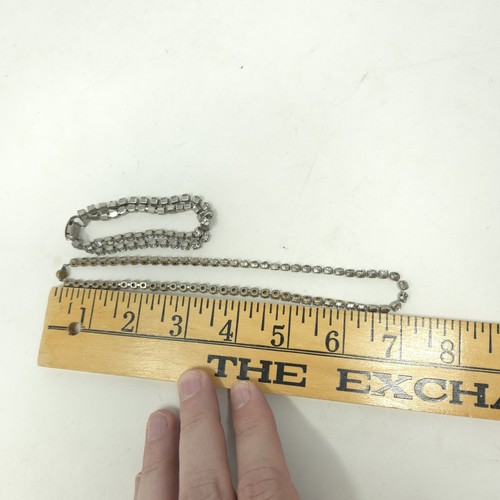 Vintage Rhinestone Necklace & Two-Strand Coro Bracelet - Picture 8 of 8