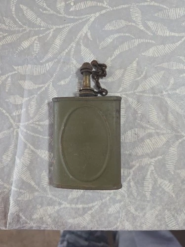 Vintage WW2 WWII US Army Military Gun Rifle Oil Can Flask
