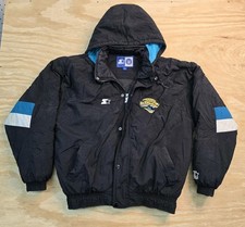 Starter NFL Jacksonville Jaguars Hooded Jacket Black Blue M Officially Licensed