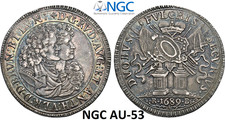 NGC 1689 Braunschweig Wolfenbuttel AU-53 1 Thaler Taler Germany Rare Type TopPop
