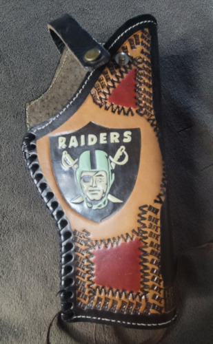 Las Vegas Oakland Raiders leather Gun Holster Brand New Custom Made Cowboy