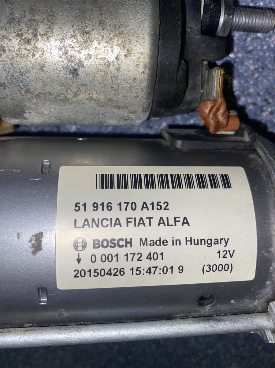 FIAT 500L 2016 Starter Motor Semi-Auto 51916170: 52853 | eBay 