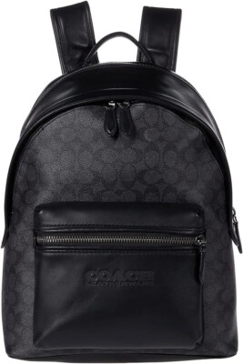 Signature Canvas Coach Black And White Backpack Coach Men's Coach Outlet  Coach Sprint Backpack In Signature