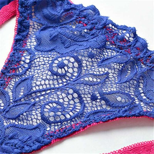 Ropa Interior Damas Nueva Lencería Sujetador Tanga Sujetador Conjunto Floral Encaje Sexy Sujetador - Imagen 9 de 16