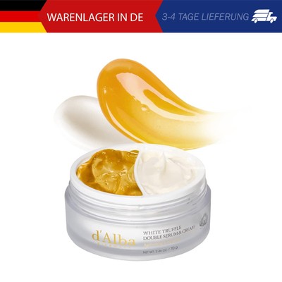d'alba Italian weiß Truffle Double Serum & Cream, anpassbare 2-in-1-Intensivpfle