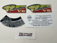 Jeepjeepstercommandocj5 Dauntless 225 V6 4 Piece Decal Set 1970