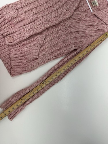 Old Navy Womens Sweater Cardigan Size Medium Pink Button Up Perfect Fit Knit - Picture 9 of 11