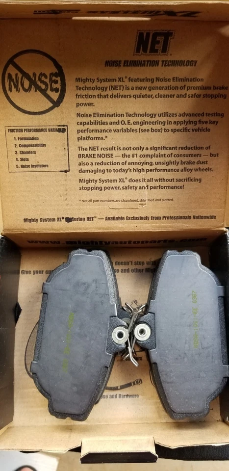 Pastillas de freno de disco MIGHTY System XL XL601M para Ford, Lincoln, Mercury Foto 4 de 4