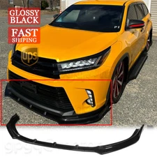 For Toyota Highlander 2017-2019 Gloss Black Front Bumper Lip Spoiler Splitter