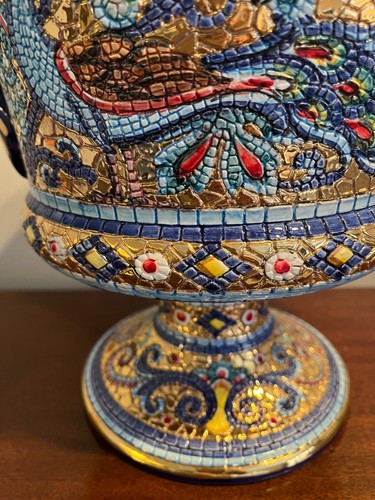 Piccadilly Costa d'Amalfi Pedestal Center Piece Bowl/Planter in 24k Gold - Picture 4 of 15