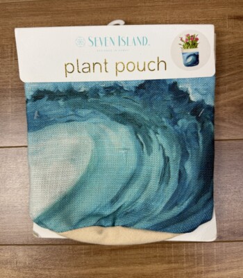 Seven Island Plant Pouch 7  X 6  New Blue Wave Canvas Eco Friendly