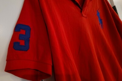 GREAT POLO RALPH LAUREN BIG PONY POLO SHIRT XL RED | eBay
