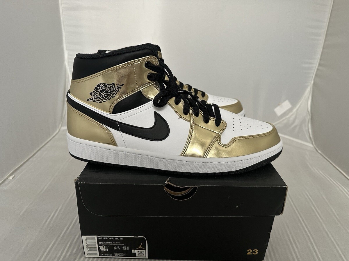 Nike Air Jordan 1 Mid SE Metallic Gold Black DC1419-700 11