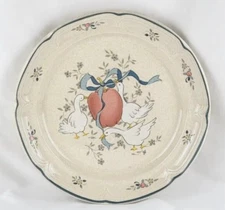International Marmalade Round Platter 12.25" 8868 Geese Ribbon Fruit Japan