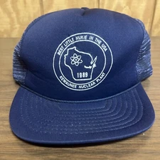 San Sun Snapback trucker hat Kewaunee nuclear plant 1989- Vintage - Rare