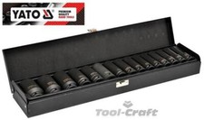 YATO YT-1055 Deep Impact Socket Set  15 pcs, 1/2"  Drive, 10-32mm, AS-DRIVE