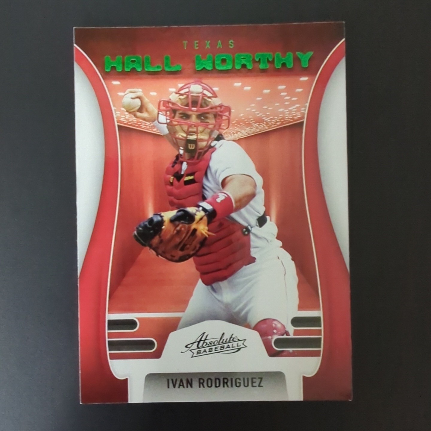 Ivan Rodriguez 2022 Absolute Hall Worthy #HW-9 Green Foil Retail TEX