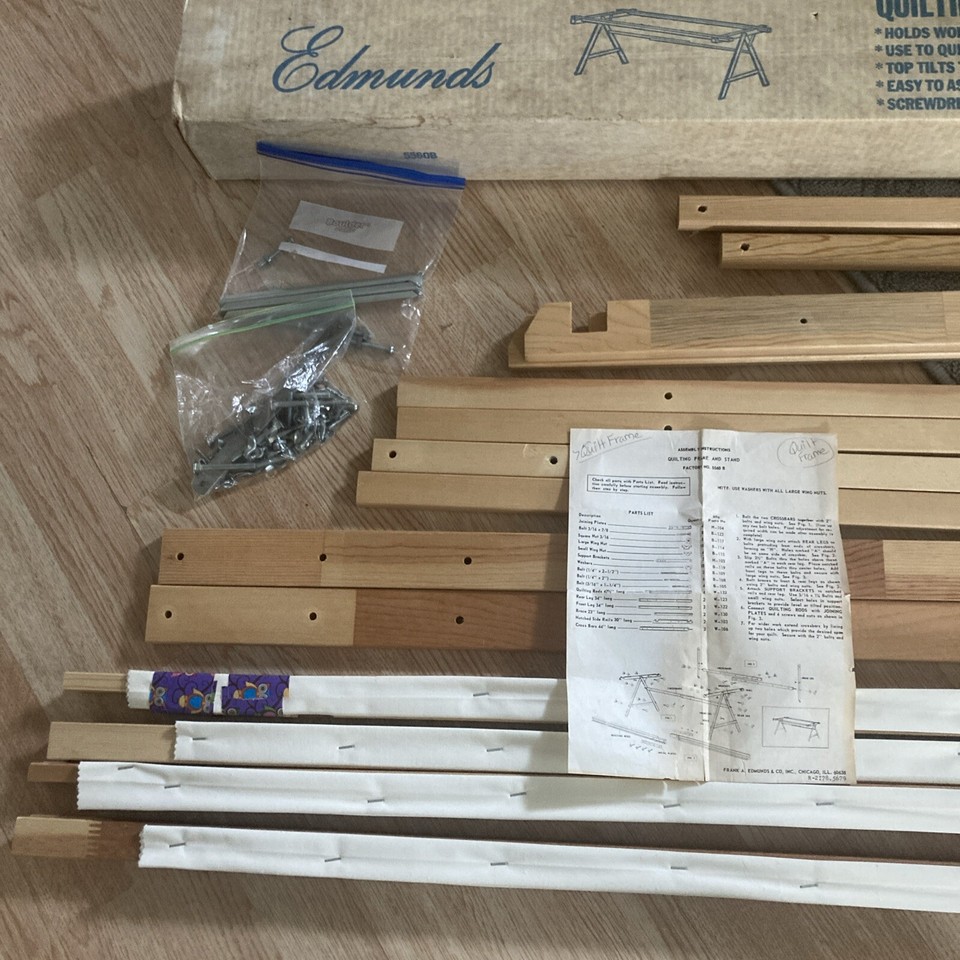 Edmunds 5560B Quilting Frame with Stand 82" Original Box Complete eBay