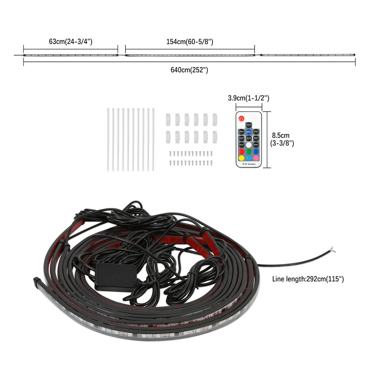 Underglow – Luces para coche luces LED RGB para exterior con mando a  distancia 16 millones de colores luces de neón para barcos camiones Jeep –  Yaxa Store