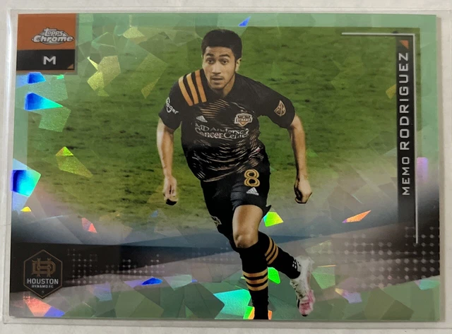 2021 Topps Chrome Sapphire MEMO RODRIGUEZ #9 GREEN #29/75 MLS Houston Dynamo