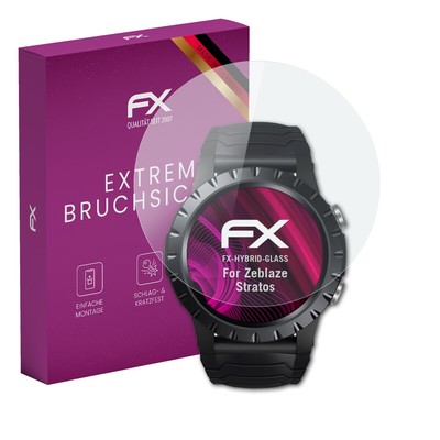 atFoliX Glasfolie für Zeblaze Stratos Panzerfolie 9H Schutzpanzer