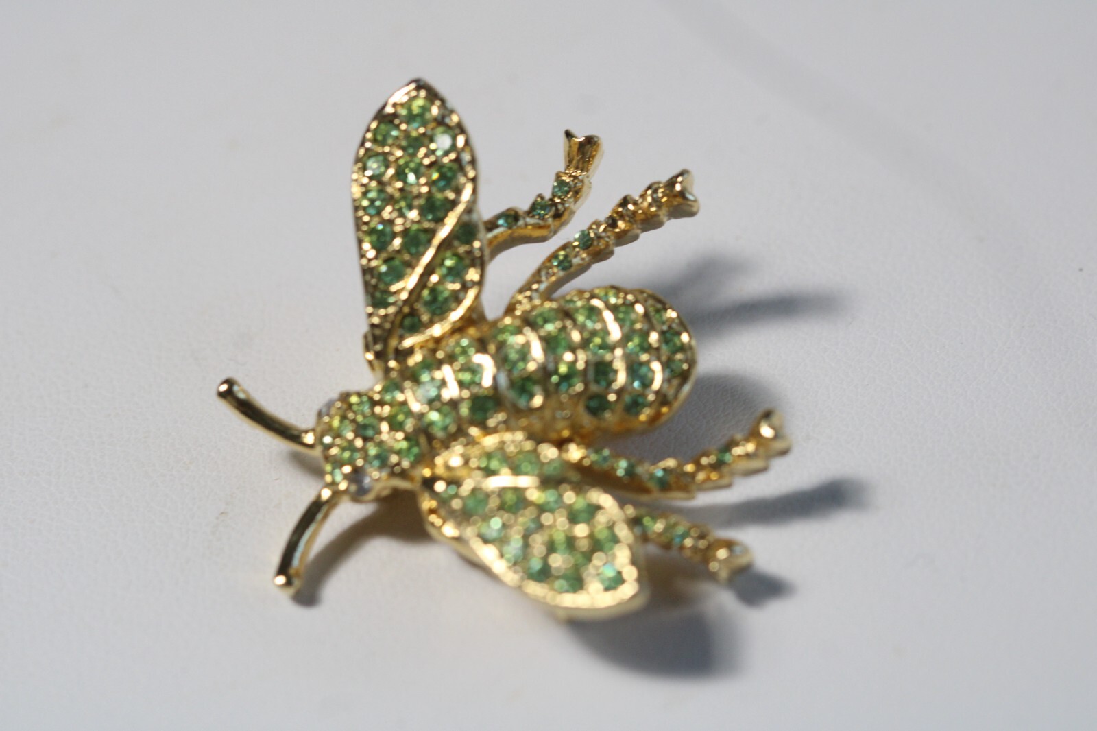 Vintage Signed Kenneth Jay Lane Rhinestone Bee Br… - image 1