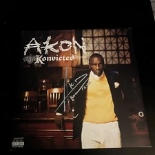 AKON Signed Konvicted Vinyl Album Record Autographed Beckett Coa