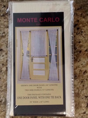 United Curtain Monte Carlo Window Door Panel, Egg, 59 X 40-Inch Door Panel