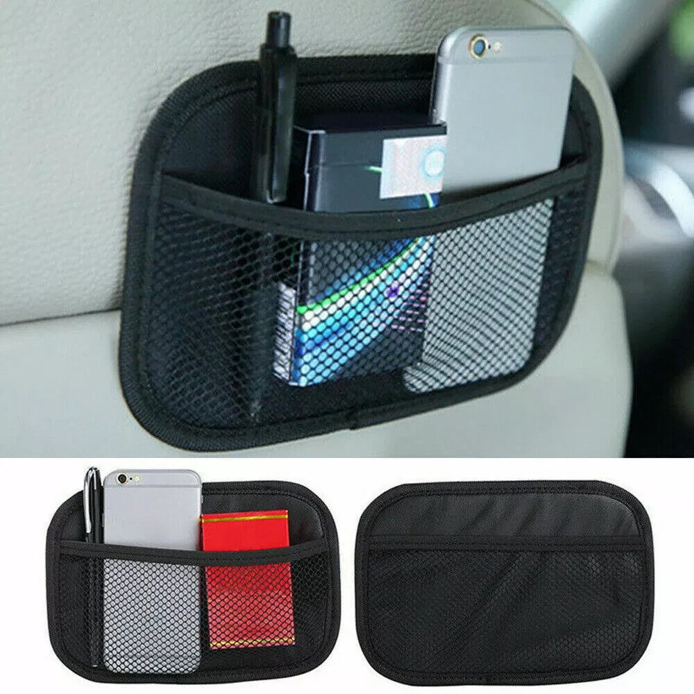 1x Car Storage Net String Pouch Phone Holder Pocket Organizer Accessories Black