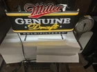 Vintage Rare Miller Genuine Draft MGD Beer Light Sign 14” x25” Size Tested
