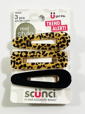 Scunci Salon Clips ( 3 pcs ) Hair Clip 35329 Women Girl Beautiful U Got This Tre